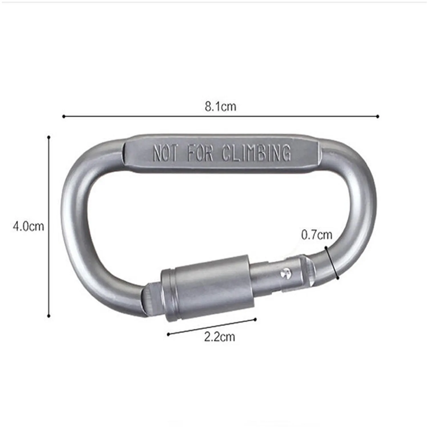 0440 Camping Equipment Aluminum Carabiner Hunting Survival Kit Lock Mountain Travel Accessories ( 1 pc )