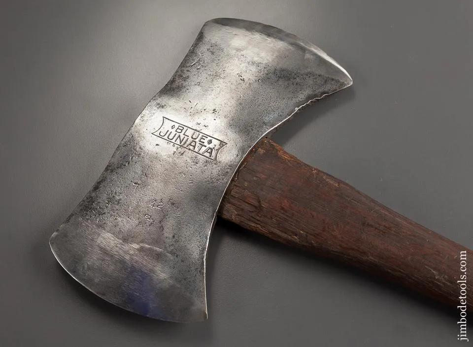 4 1/2 pound BLUE JUNIATA Felling Axe by C.H. MILLER HARDWARE CO, HUNTIGDON, PA - 78926