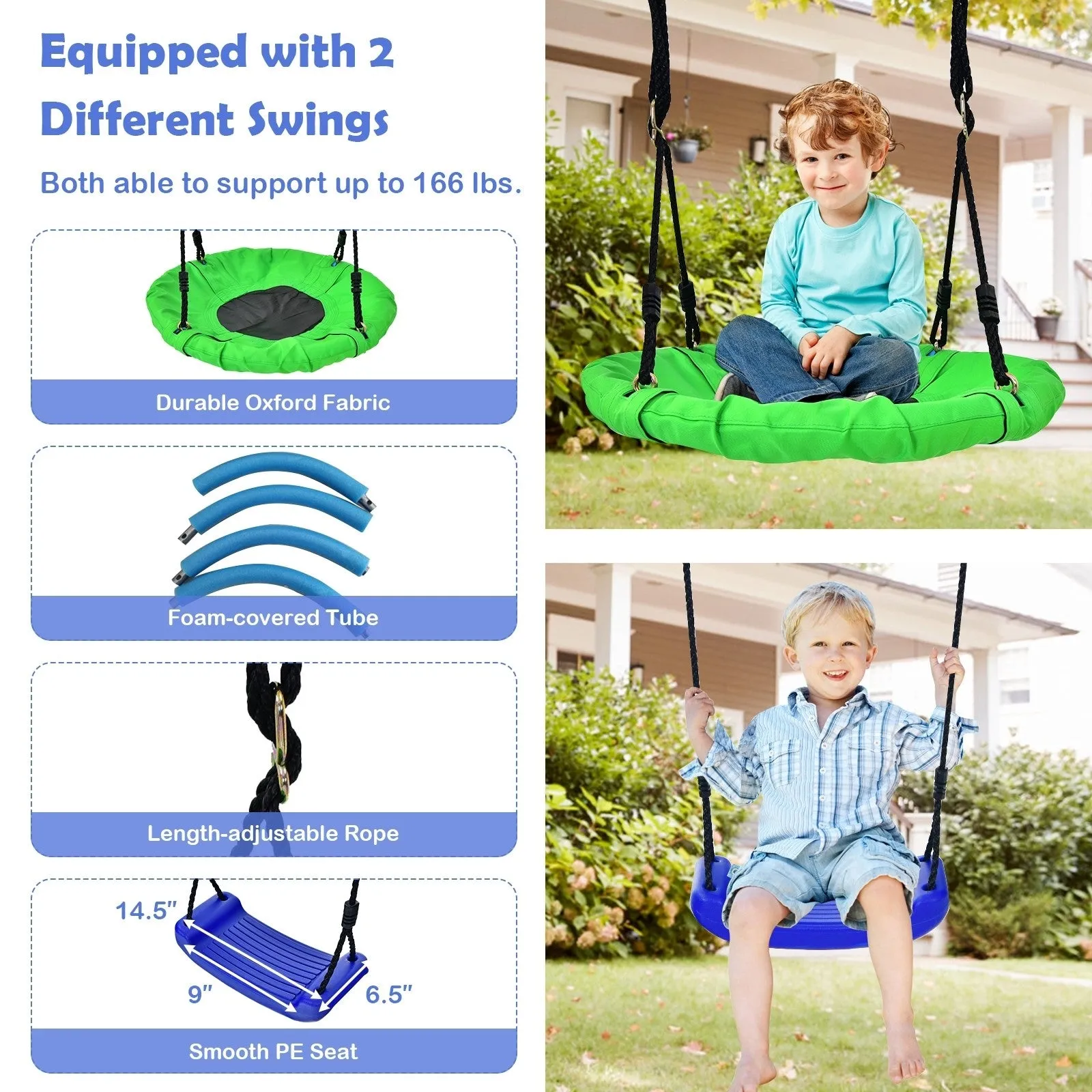 5-in-1 Outdoor Swing Set