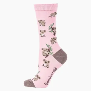 Bamboozld: Womens Koala Pink Bamboo Sock