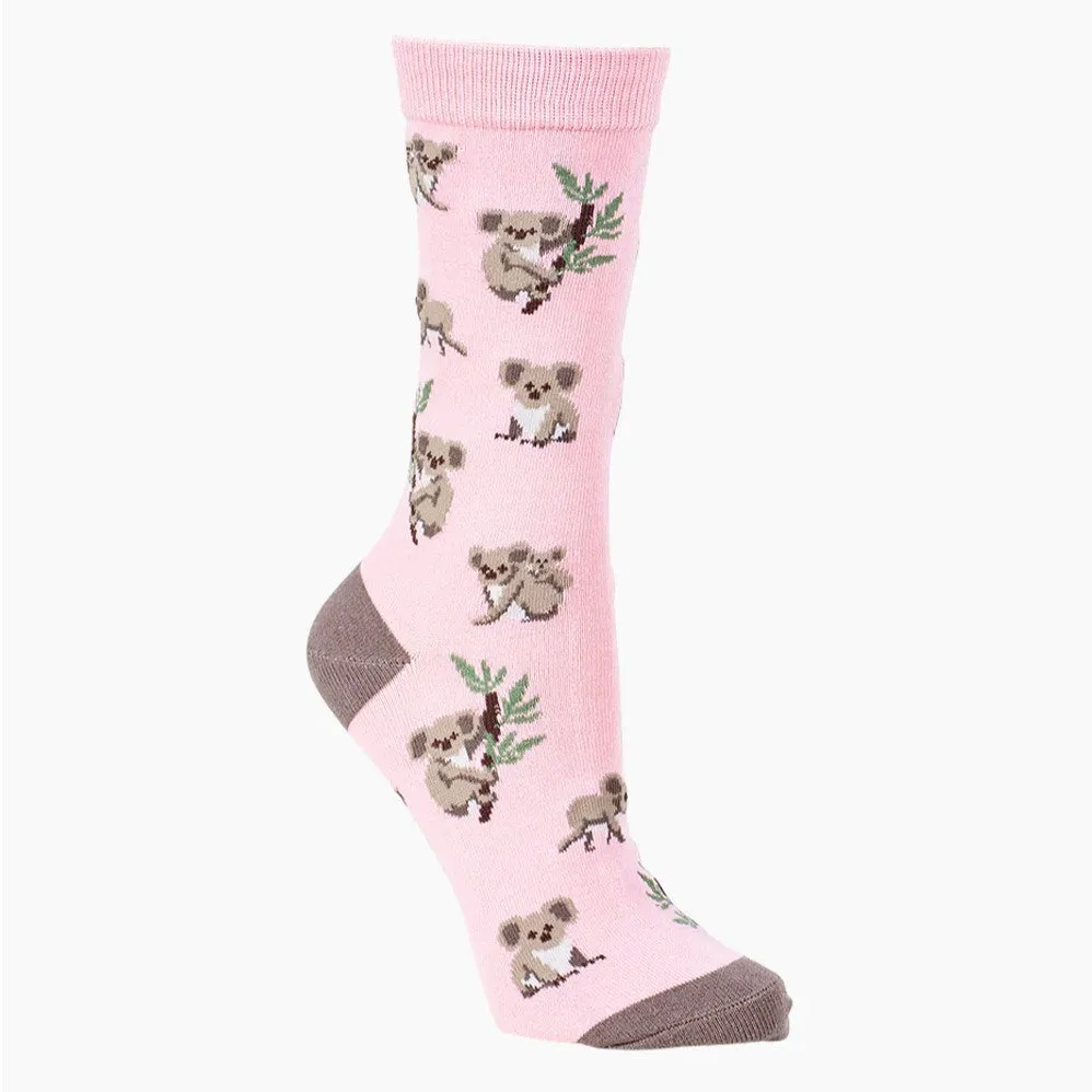 Bamboozld: Womens Koala Pink Bamboo Sock