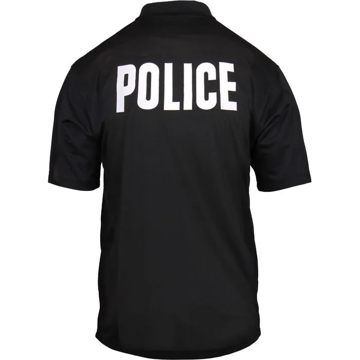 Black - POLICE Moisture Wicking Golf Shirt