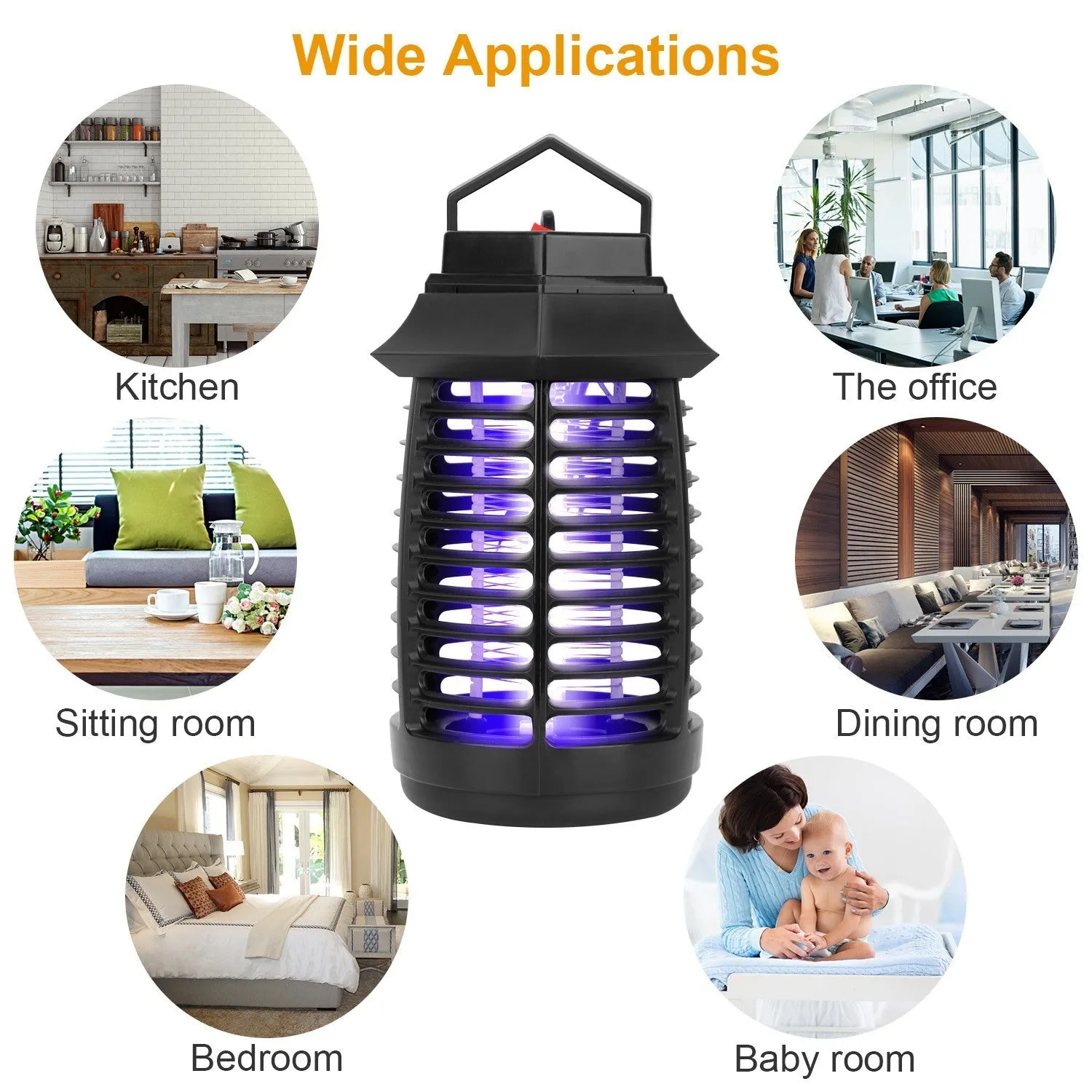 Bug Zapper Electric UV Mosquito Killer Lamp Insect Killer Light Pest