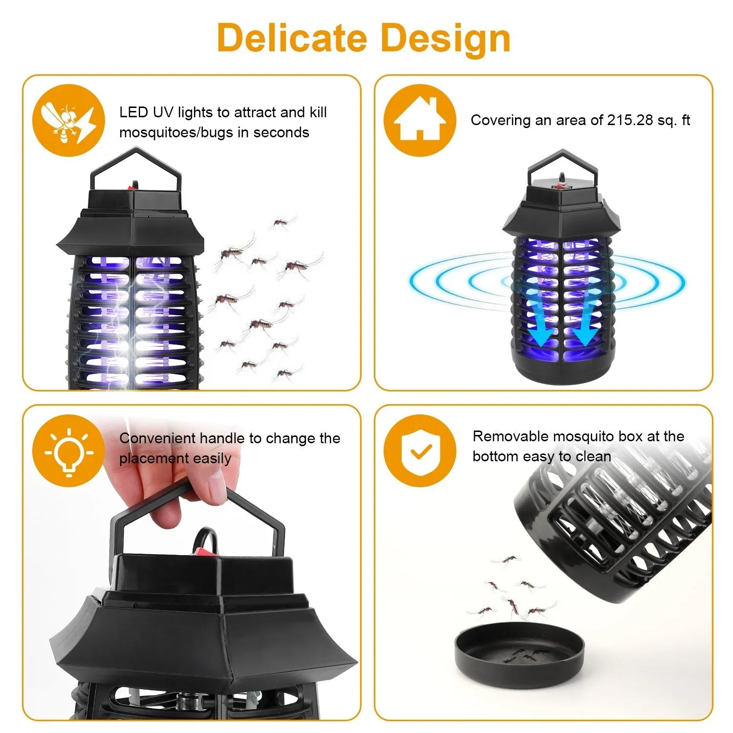 Bug Zapper Electric UV Mosquito Killer Lamp Insect Killer Light Pest