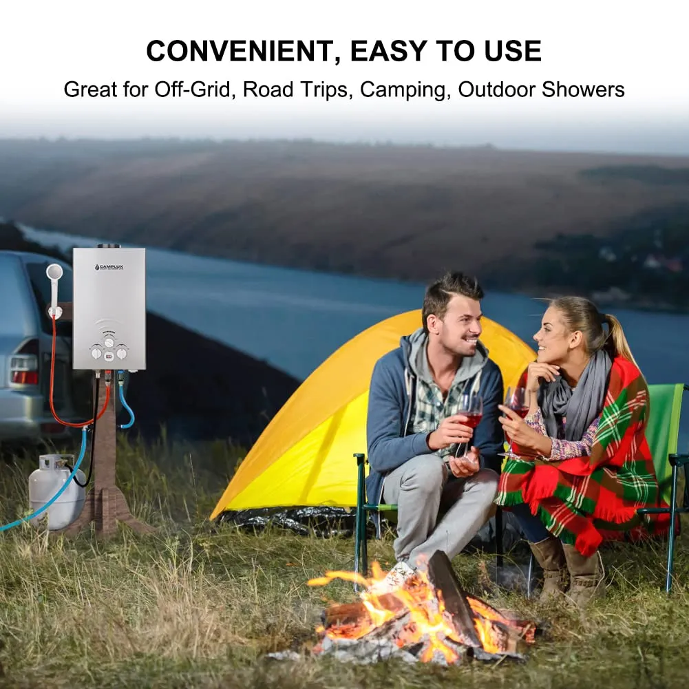 Camplux Gray Propane Portable Tankless Water Heater - 8L 2.11 GPM