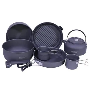 Cookware - 9 Piece Mess Kit with Kettle