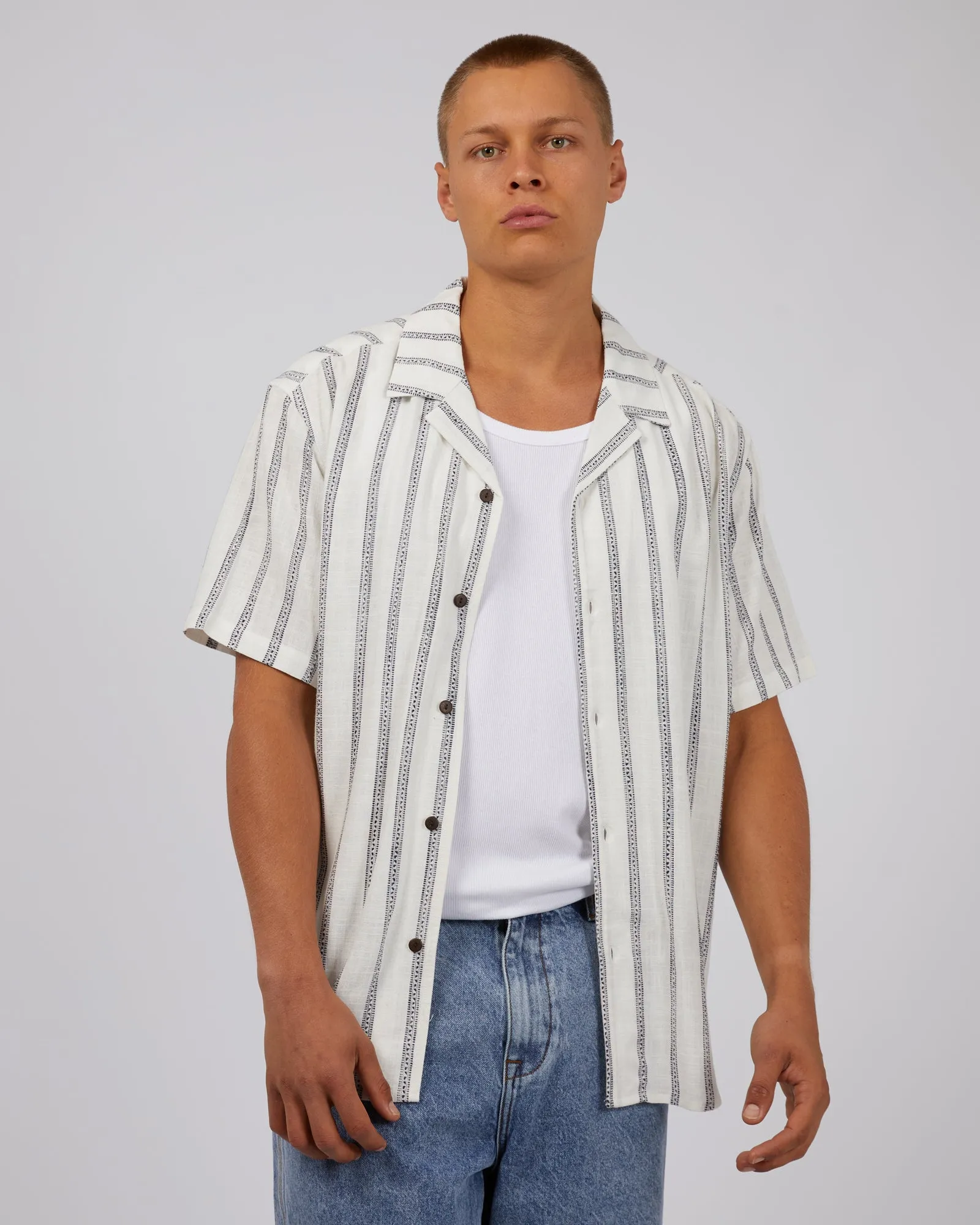 Drifter Stripe Shirt White