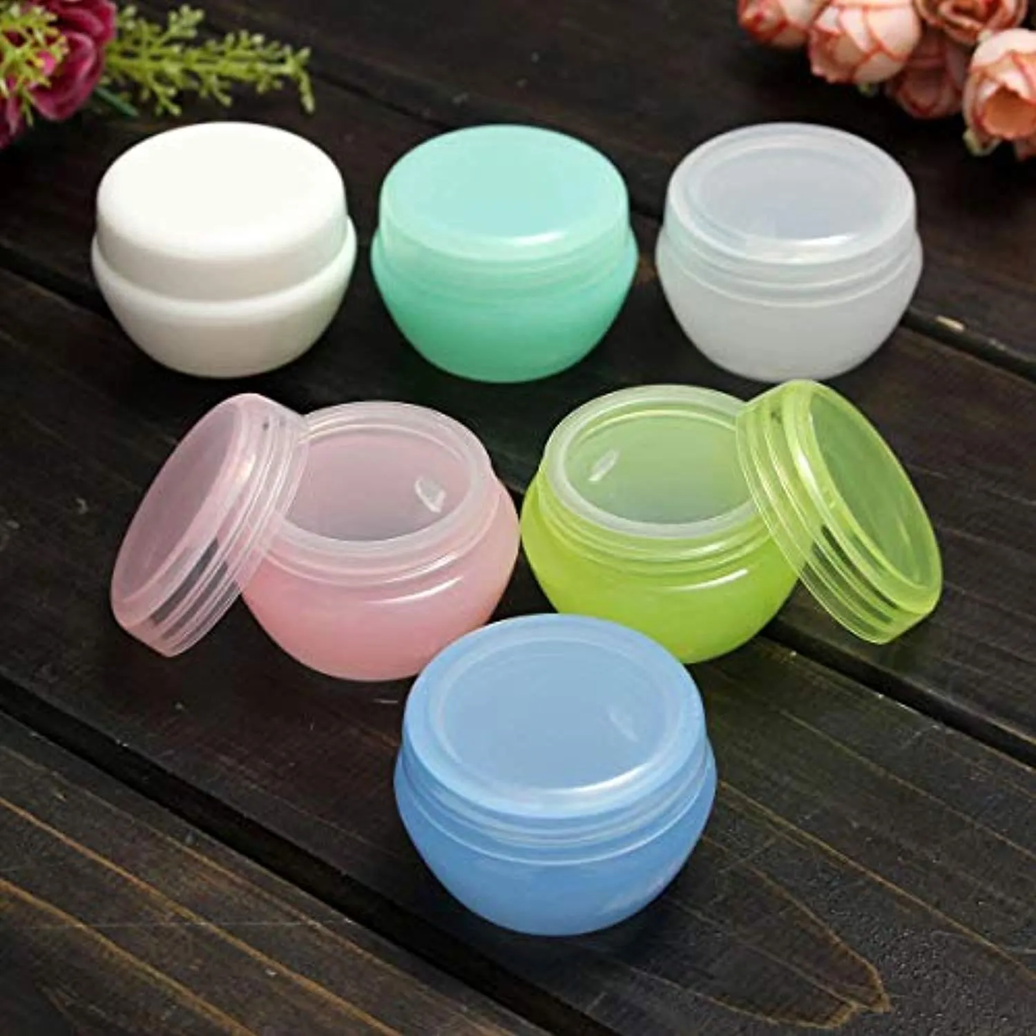 Electomania Makeup Cosmetic Face Cream Jar Pot Empty Bottle Container - transparent 2Pcs 10g