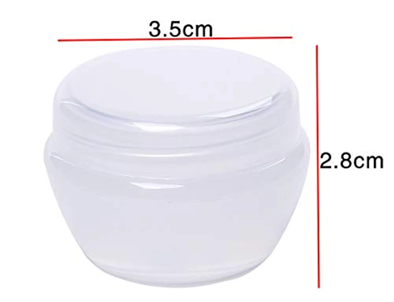 Electomania Makeup Cosmetic Face Cream Jar Pot Empty Bottle Container - transparent 2Pcs 10g