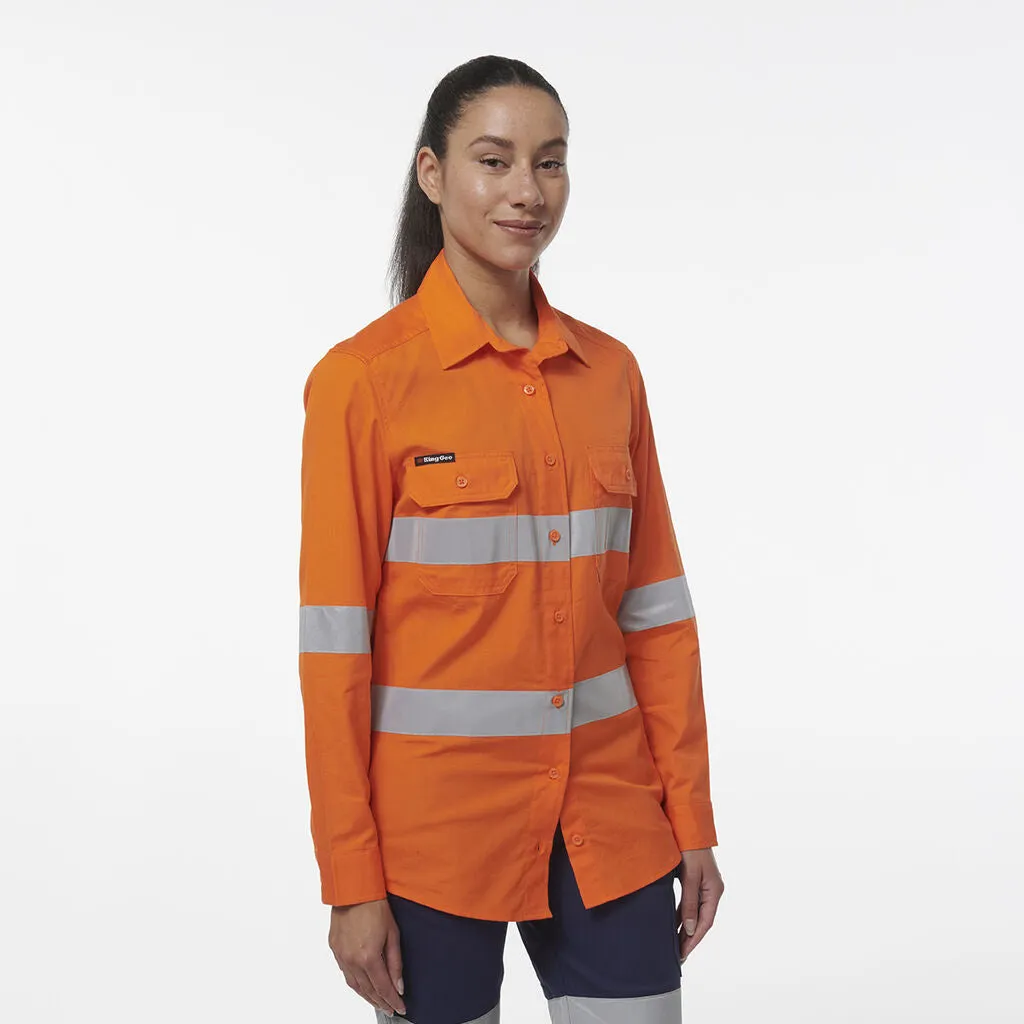 King Gee Women's Workcool Vented Reflective Shirt (K44231)