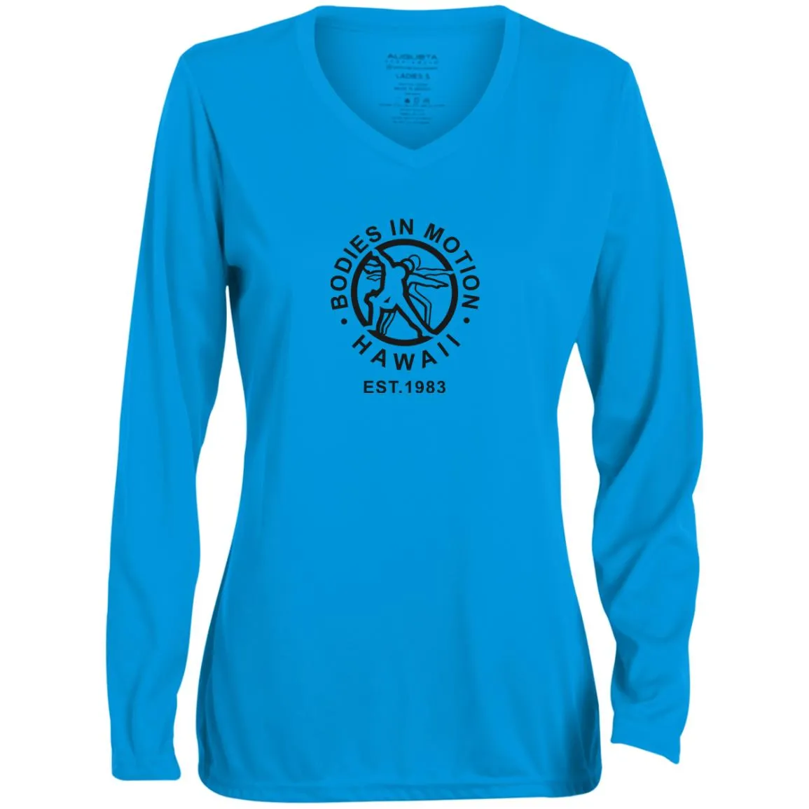 Ladies' Moisture-Wicking Long Sleeve V-Neck Tee