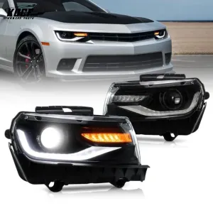 LED Dual Beam RGB Headlights For Chevrolet Camaro 2014 2015 Headlamps Assembly