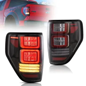 LED Tail Lights Assembly With Sequential Turn Signal For 2009-2014 Ford F150 12th Gen (P415)