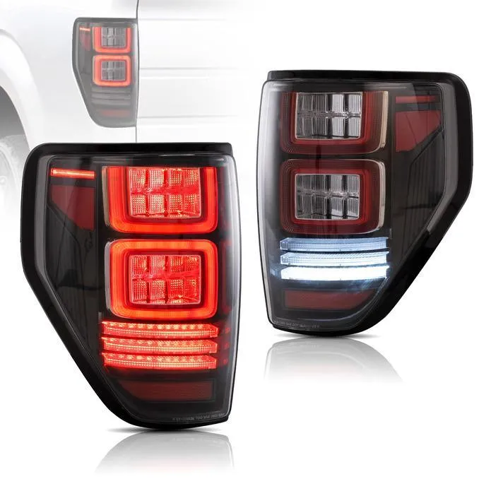 LED Tail Lights Assembly With Sequential Turn Signal For 2009-2014 Ford F150 12th Gen (P415)