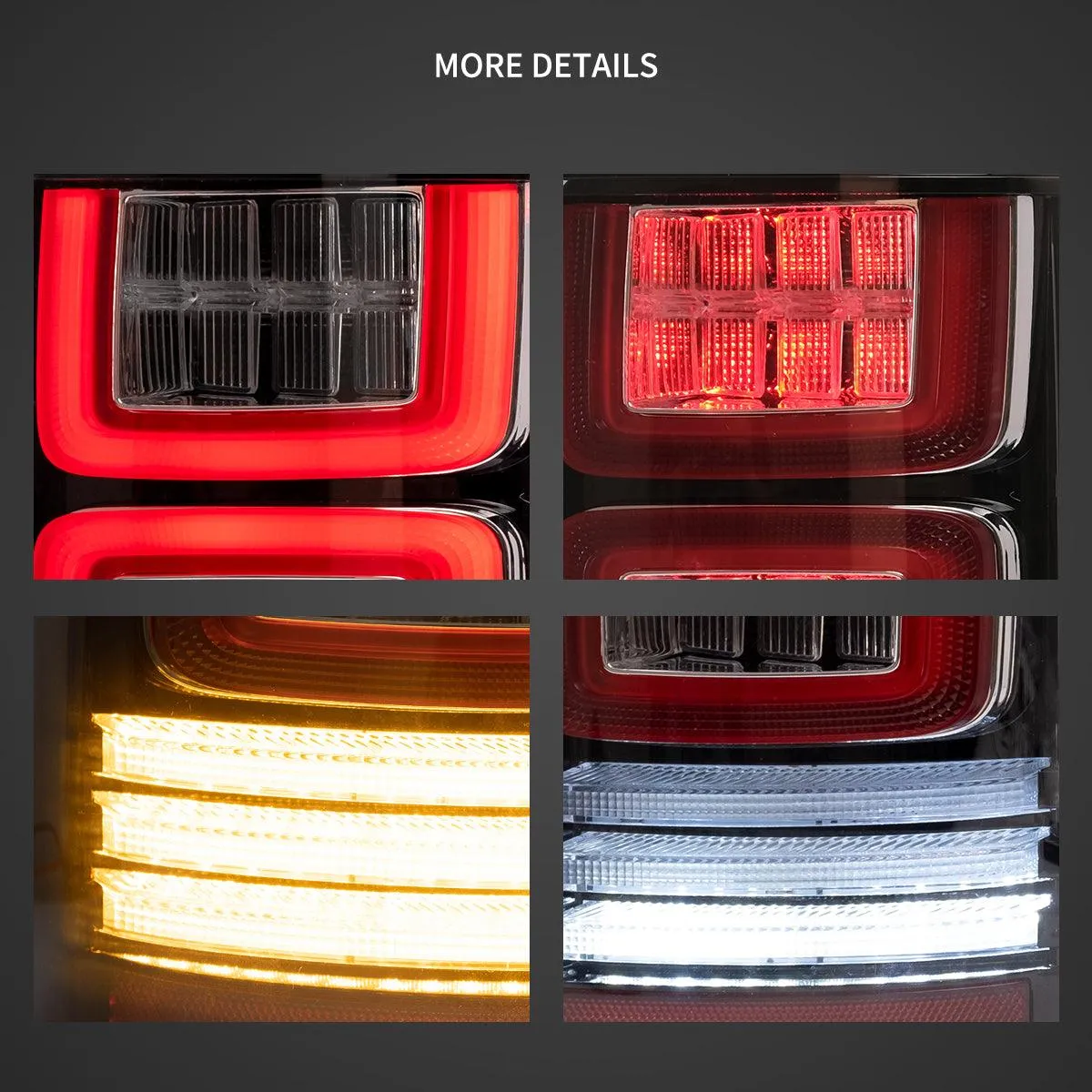 LED Tail Lights Assembly With Sequential Turn Signal For 2015-2020 Ford F150 13th Gen (P552)