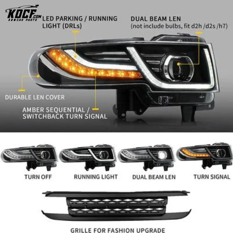 LED Taillights And Headlights With Grille For Toyota Fj Cruiser 2007-2015