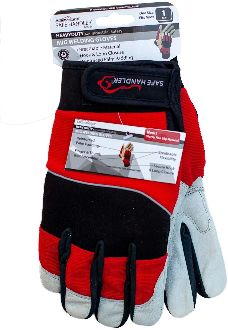 MIG Welding Gloves With Loop Closure, Fire Resistant - Bison Life