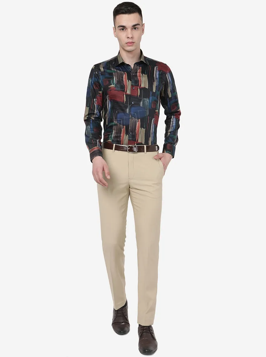 Multicolour Printed Slim Fit Party Wear Shirt | Wyre