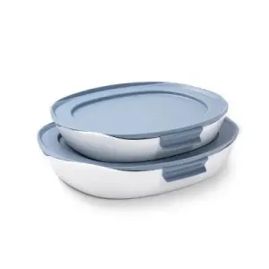 Open Box - Rubbermaid DuraLite Glass Bakeware 4pc (1.5qt and 2.5qt) Baking Dish Set with