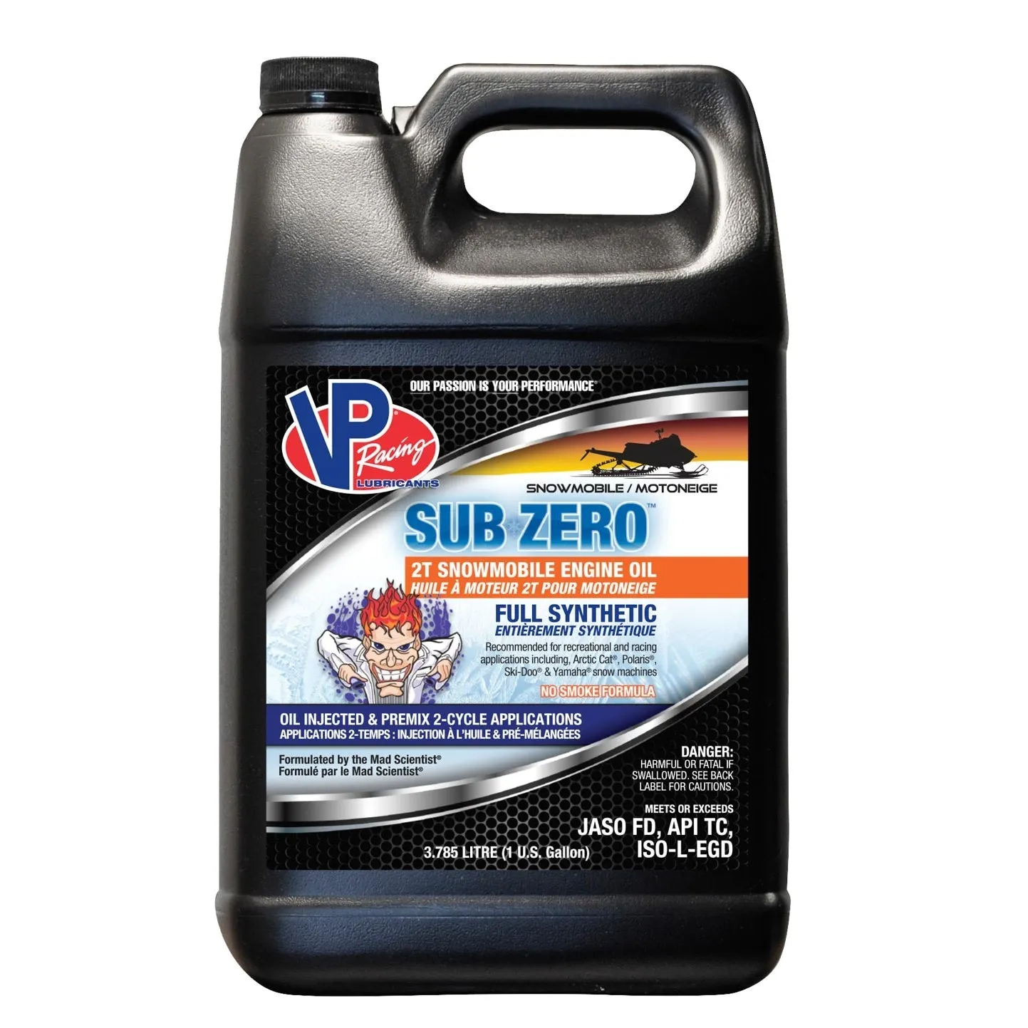 VP Racing Sub-Zero Two Stroke Oil - Synthetic - 1 Gal. Jug - Canada