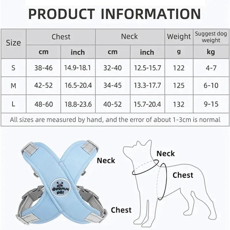 X Shaped Dog Harness Vest Set